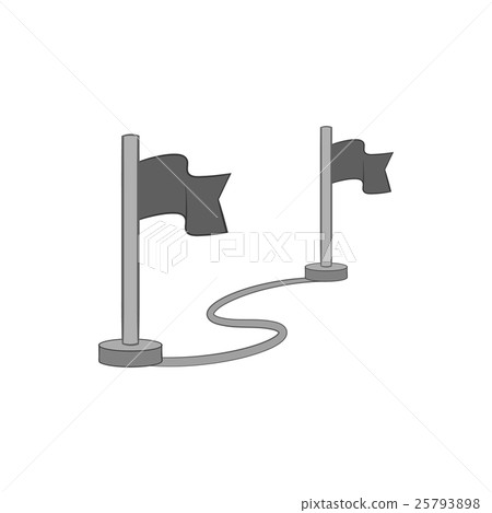 Two flags icon, black monochrome style 25793898