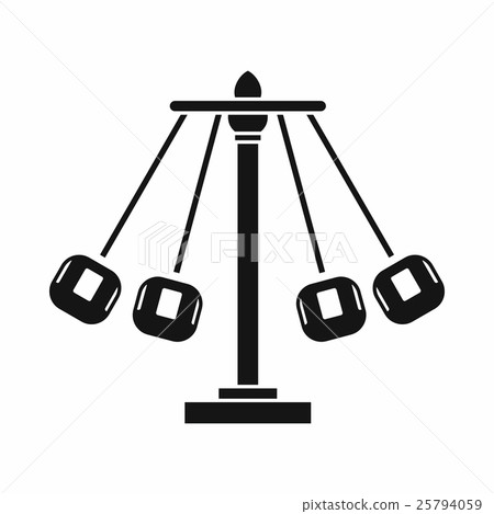 Carnival swing ride icon, simple style 25794059