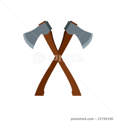 2 axe icon, flat style 2 axe icon, flat style 25794190
