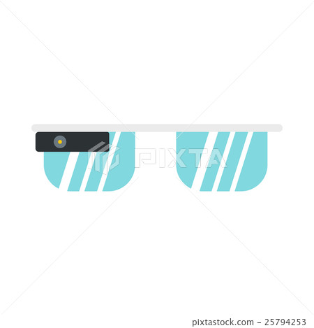 Smart glasses icon, flat style 25794253
