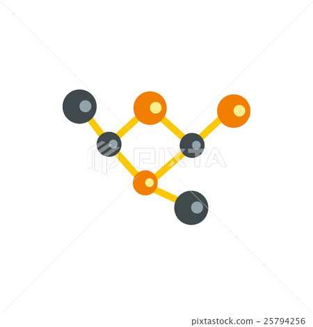 Molecules icon, flat style 25794256