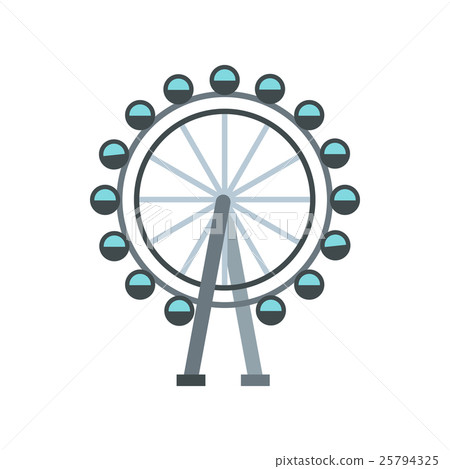 Ferris wheel icon, flat style 25794325
