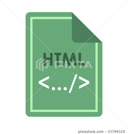 File HTML icon, flat style 25794329