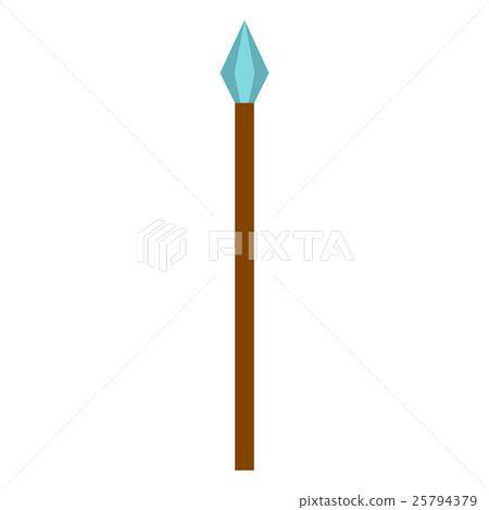 Medieval spear icon, flat style 25794379