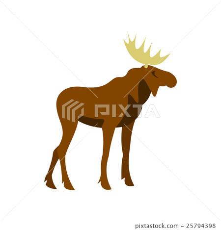 Moose icon, flat style Moose icon, flat style 25794398
