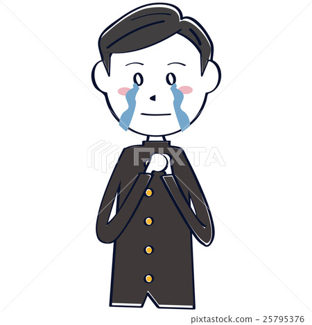 School run student black hair hair boys upper body crying 25795376