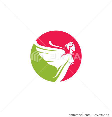 Woman angel abstract sign Woman angel abstract sign 25796343