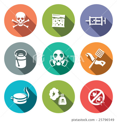 No insects flat icon collection 25796549