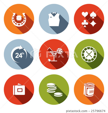 Casino and luck icon set Casino and luck icon set 25796674