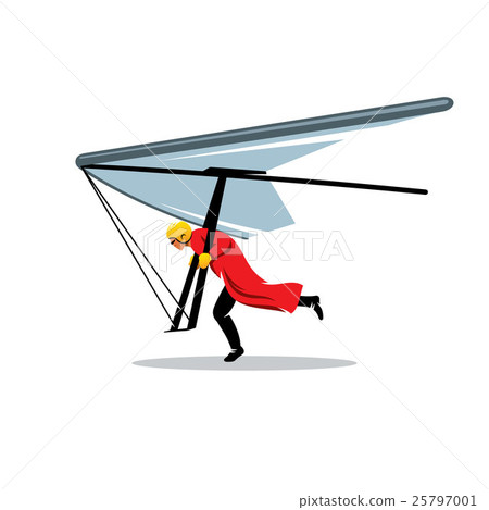 Hang gliding vector sign 25797001