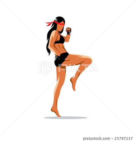 Thai boxing vector sign 25797237