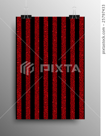 Vertical Poster Parallel Red Sequins Lines. Vertical Poster Parallel Red Sequins Lines. 25797433