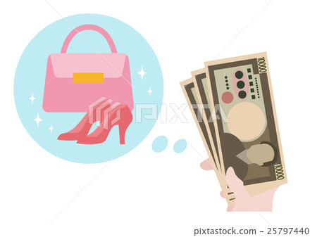 Illustration material Shopping and money Illustration material Shopping and money 25797440