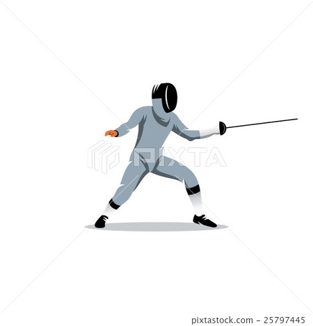 Foil fencer vector sign Foil fencer vector sign 25797445