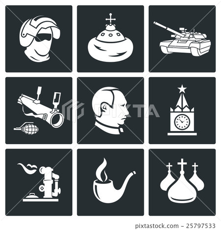 Russia Vector Icons Set 25797533