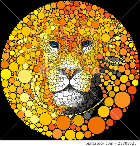Lion abstract animal portrait. Wild cat background 25798523