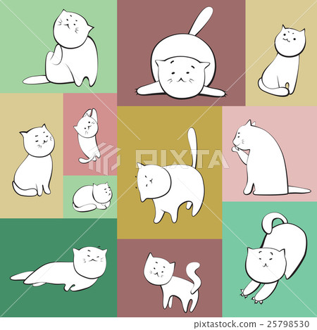 Set of vector cats in boxes 25798530