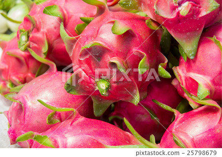Dragon fruit on market stand, Thailand. 25798679