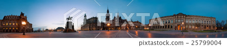 Night Panorama of Palace Zwinger. Dresden. Germany 25799004