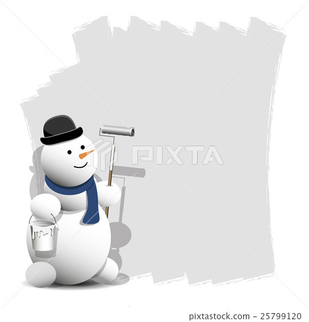 Snowman with Paint 25799120