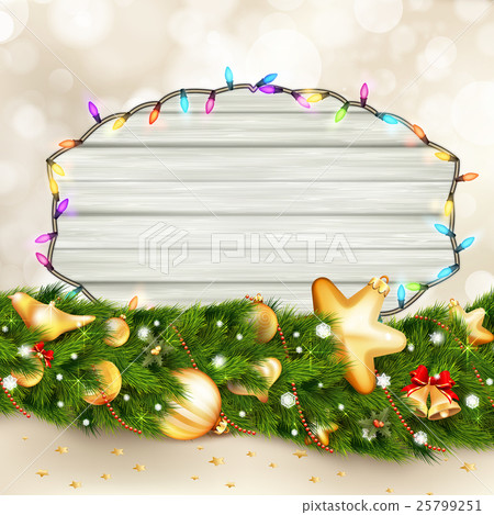 Fir tree with ornaments background. EPS 10 Fir tree with ornaments background. EPS 10 25799251
