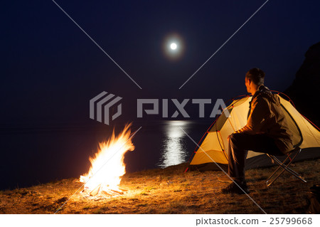 Tourist in a camp Tourist in a camp 25799668