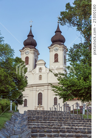 Vew of Tihany Abbey at Lake Balaton in Hungary Vew of Tihany Abbey at Lake Balaton in Hungary 25800160