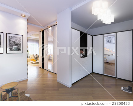 Rendering hall interior design - Stock Illustration [25800433] - PIXTA