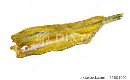 Dried fishes isolated on white background Dried fishes isolated on white background 25801001