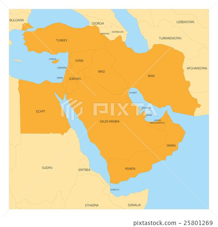 Map of Middle East region Map of Middle East region 25801269
