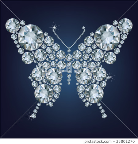 Diamond butterfly, vector illustration Diamond butterfly, vector illustration 25801270