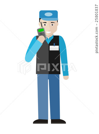 Security Character Illustration in Flat Design. 25801837