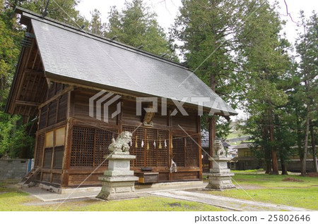 Shinshu Azumino Furusaka Village的Hioki Shrine Worship Horror俯瞰平安時代的舊神社 25802646