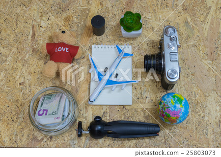 traveling element flat lay traveling element flat lay 25803073