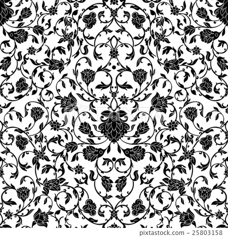 Vector intricate seamless pattern Eastern style 25803158