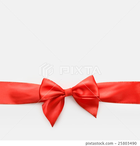 red satin bow 25803490