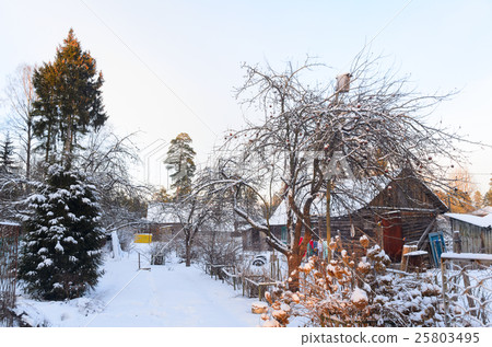 snowy rural house snowy rural house 25803495