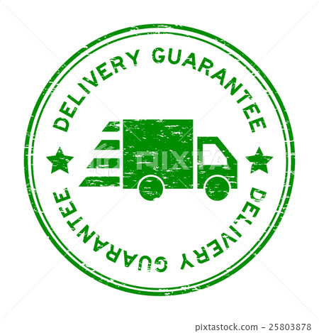 Grunge green delivery guarantee rubber stamp Grunge green delivery guarantee rubber stamp 25803878