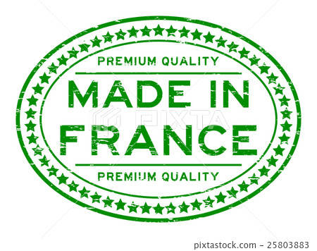 Grunge green premium quality made in France stamp Grunge green premium quality made in France stamp 25803883