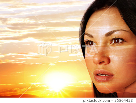 face on a sunset 25804438