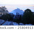 Overlooking the silhouette of Mont Saint Michel in the bay from inside the island 25804913
