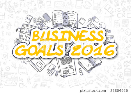 Business Goals 2016 - Cartoon Yellow Text 25804926