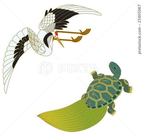 Crane and tortoise - Stock Illustration [25805067] - PIXTA