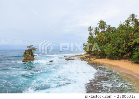 Idyllic beach Manzanillo Costa Rica 25806312