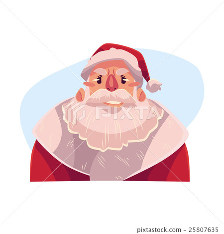 Santa Claus face, upset, confused facial Santa Claus face, upset, confused facial 25807635