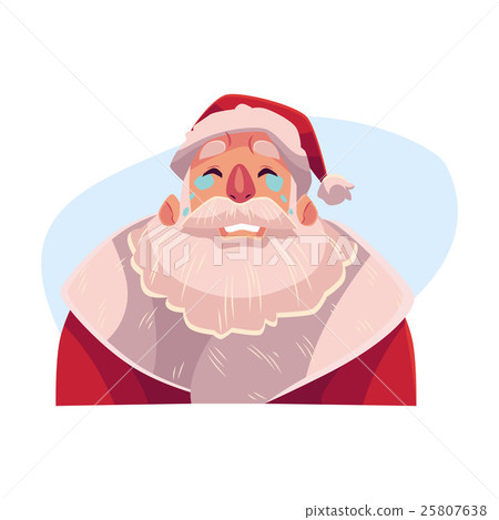 Santa Claus face , crying facial expression 25807638