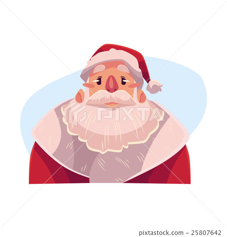 Santa Claus face, upset, confused facial 25807642
