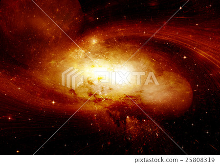 Stars, dust and gas nebula in a far galaxy 25808319