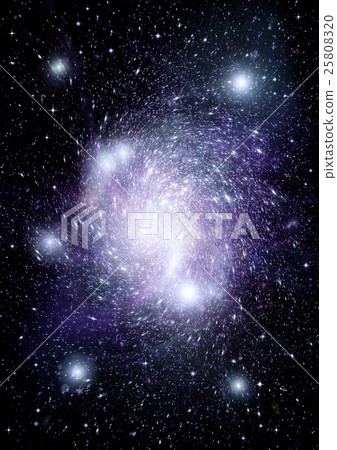 Stars, dust and gas nebula in a far galaxy 25808320