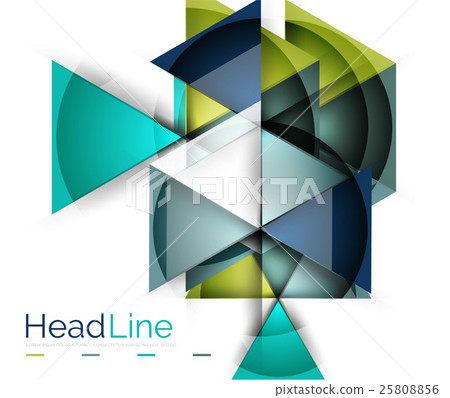 Vector 3d geometric abstract background - Stock Illustration [25808856 ...